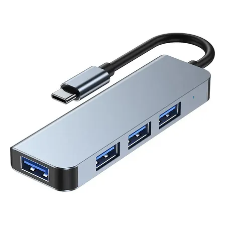 Adaptador Extensor Hub Usb 3.0 Tipo C 4 En 1 Para Macbook