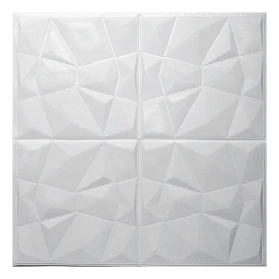 Wall Panel 3d Autoadhesivo Decorativo White Model 5 70x70