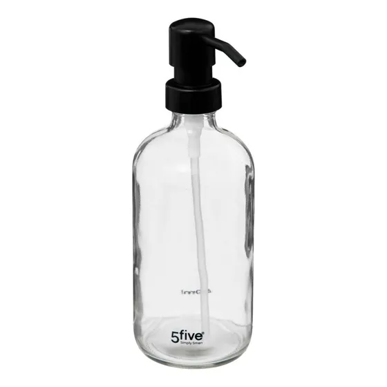 Dosificador De Jabón 450ml Transparente 5five Dispensador Color Blanco