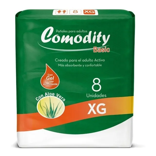 Pañales Comodity Basic Talla Xg X8 Unidades
