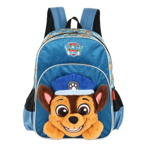 Mochila Infantil Patrulha Canina Is40901pa Alças Reguláveis Azul Luxcel