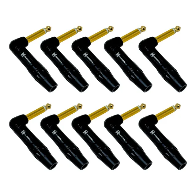 Plug Mono 6.3mm 1/4 Np2x En L Harden De Baquelita Lote 10pz
