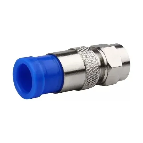 Conector Punta Para Cable Coaxial Rg6 Rg59 A Presion