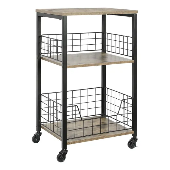 Mesa Auxiliar Movil Retro Industrial Para Sala Estar Cocina