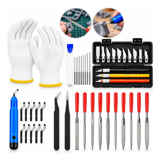 Kit 47 Ferramentas Impressão 3d Acabamento Rebarbador