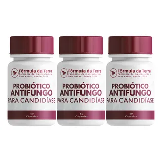 ProbiĂłtico Para CandidĂase - Kit C/ 3 Und - C/ 60 CĂĄpsulas ProbiĂłtico Para CandidĂase - Kit C/ 3 Und - C/ 60 CĂĄpsulas
