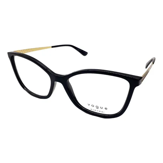 Armação Vogue 0vo5334l Preto E Dourado Feminino