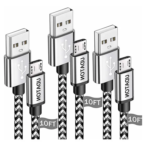 Usb Para Telefono Android Micro Fast Tablet 10 Ft 3 Pack LG