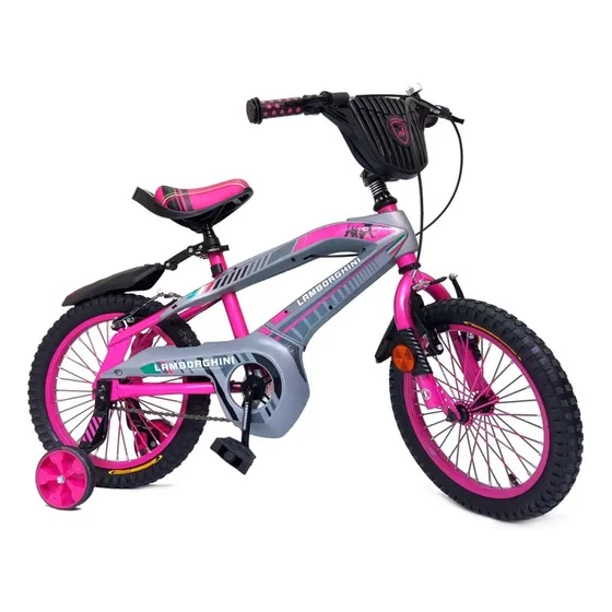 Bicicleta Carrozada Rosa Rodado 16 Tun Tunishop Tamaño Del Cuadro 16
