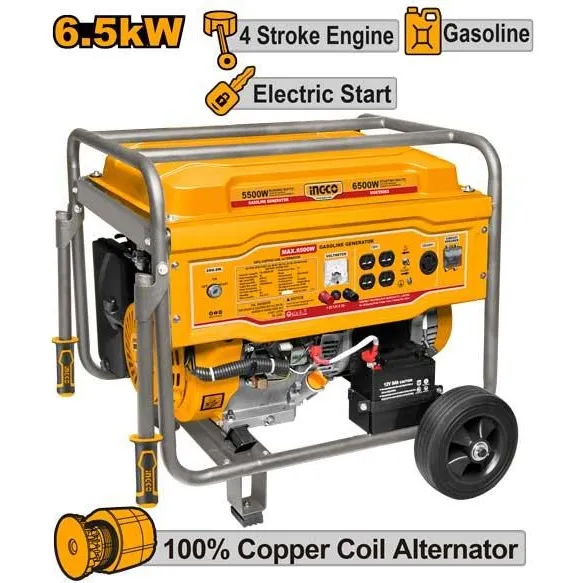Generador Planta Eléctrica 6.5 Kw 13 Hp Ingco 120-220v