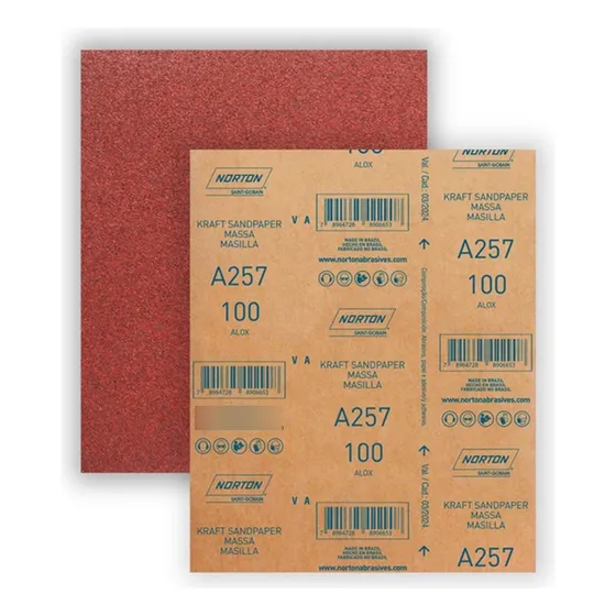 Set 10 Lijas En Seco Madera Masilla Norton 225x275 Mm A-257 100