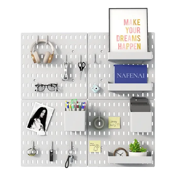 Kit De Organizador De Pared De  Ón De Tablero Perforad...