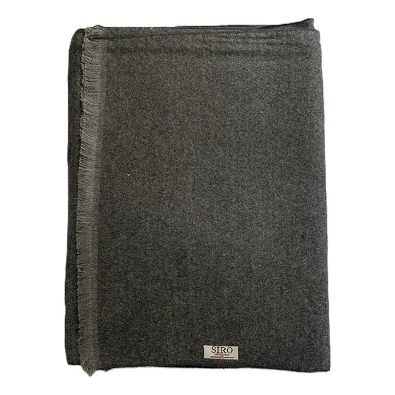 Bufanda Clásica Siro - Elegancia Y Calidez Para Tu Estilo Gris Oscuro Liso Estándar
