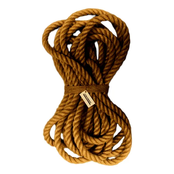 25mm Soga Yute Gruesa Cordón Artesanal Biodegradable 50m Chocolate