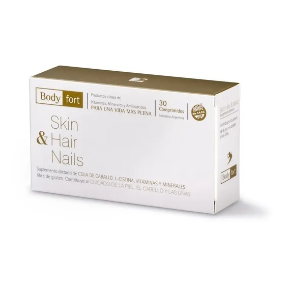 Body Fort Skin, Hair & Nails Natufarma Suplemento 30 Comp Sabor No
