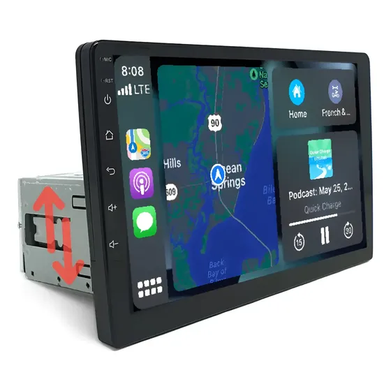 Multimídia 9 Mp5 Carplay A-auto Bluetooth 1 Din Ajustável