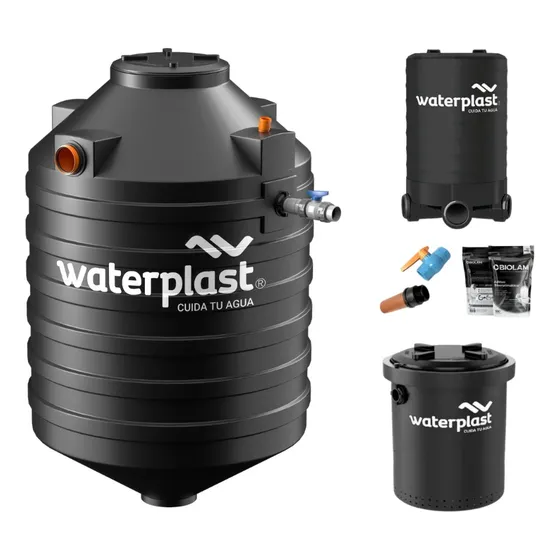 Biodigestor Auto Waterplast 2000l + Camara Lodos+ Inspeccion