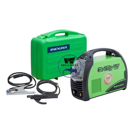 Soldadora Indura Arctig 130 A Lcd + Maleta + Cables