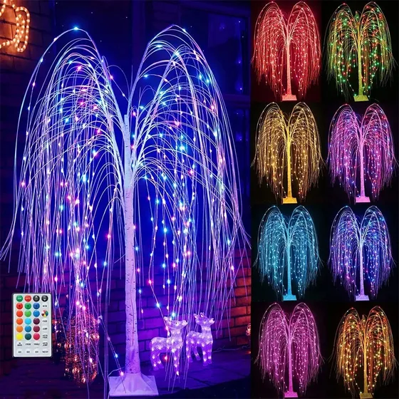 Lámpara De Mesa Árbol Bonsái 60 Led Decoración 50cm Lámpara Nocturna Bonsái, Luz Árbol con 108 Leds y Ramas Regulables, Control Táctil, Decoración Luminosa para Recámara, Fiestas, Navidad etc