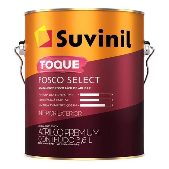 Tinta Acrílica Toque Fosco Select Gelo 3,6l Suvinil