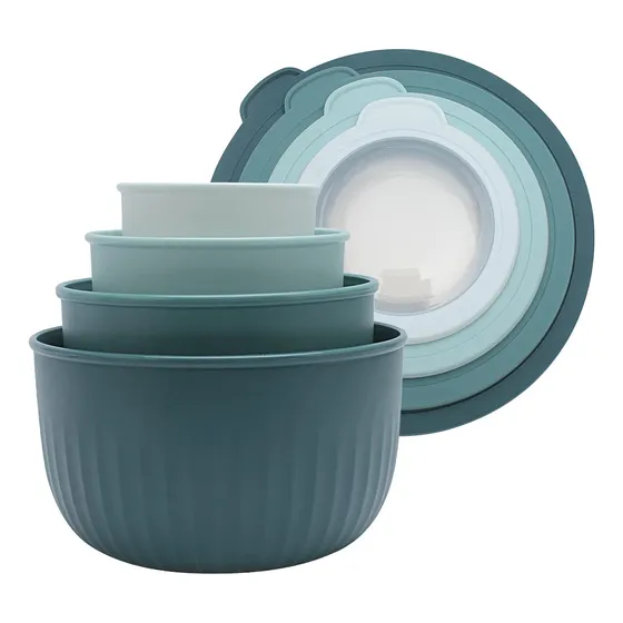Cook With Color Prep Bowls With Lids- 8 Piece Nesting Pla Aa