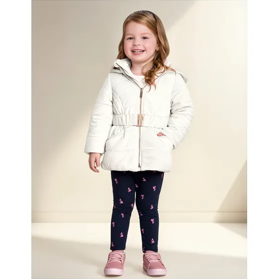 Jaqueta Infantil Feminina Microfibra Capuz Milon 14605