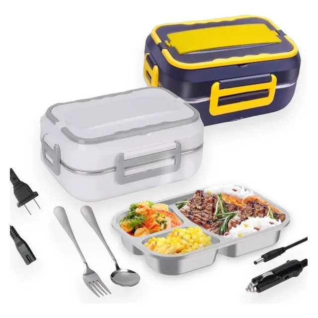 Marmita Elétrica Veicular 12v/bivolt Aquecedor De Alimentos Azul-escuro Bivolt 12 24v