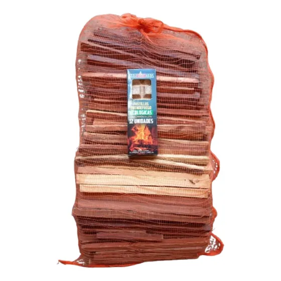Leña. Kit De Encendido Bolsa Maderas + Caja X 12 Iniciafuego