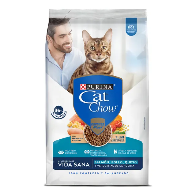 Purina Cat Chow Adultos Salmón, Pollo, Queso Y Verduras 3kg