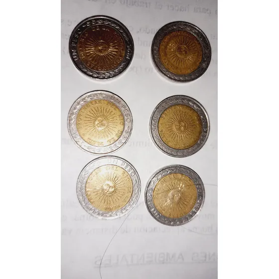 Monedas De Un Peso Con Fallas De Imprecion En La Letra G