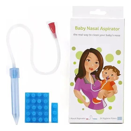 Aspirador Nasal Saca Moco Manual Reutilizable Bebe
