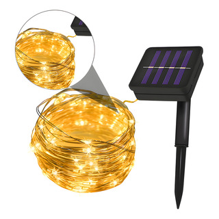 Pisca Pisca Led Fio De Fada Solar 200 Lâmpadas 20m Douradas Pisca Pisca Led Fio De Fada Solar 200 Lâmpadas 20m Douradas