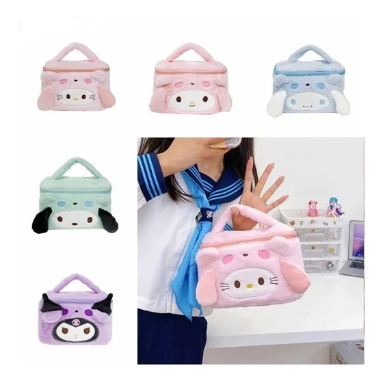 Portacosméticos Sanrio De Felpa 14x20cm Organizador