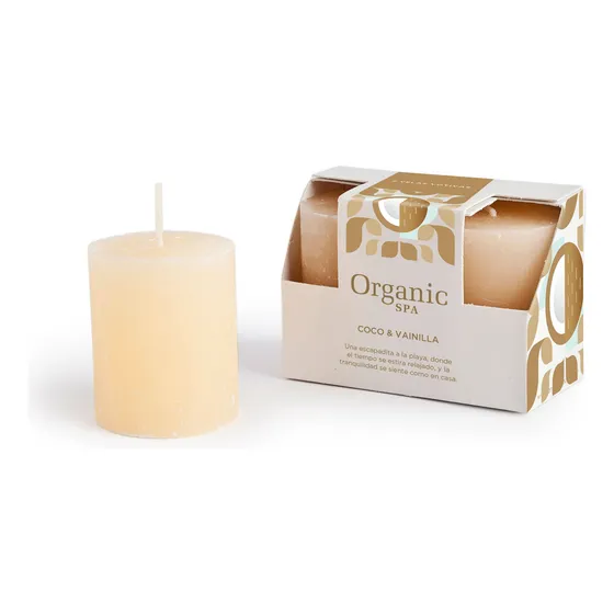Vela Votiva X 2u. Coco Vainilla Organic Spa