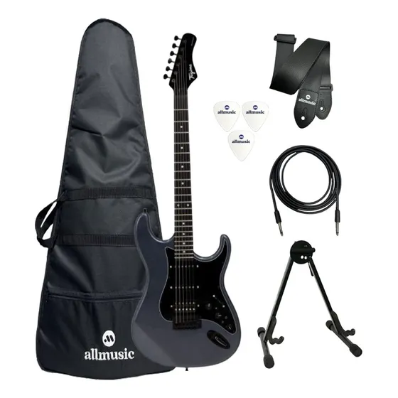 Kit Guitarra Tagima Sixmart Deep Silver + Capa + Acessórios