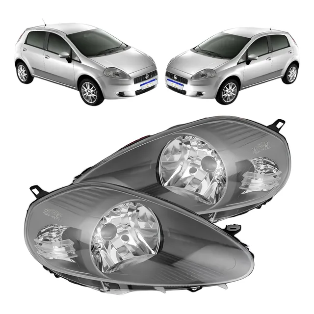 Par Farol Punto Sporting T-jet 2007 A 2012 Mascara Cinza