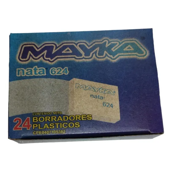 Borrador Nata 624 Marca Mayka Caja X 24 Unidades