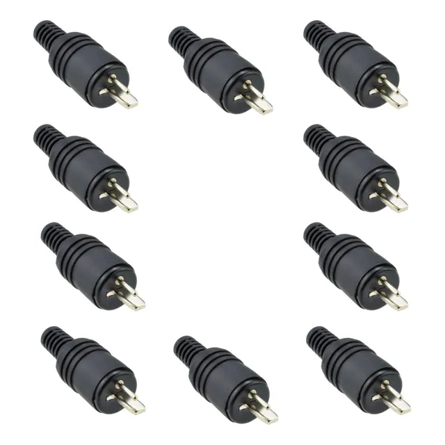 10un Conector Plug Paf Din 2 Pinos Macho Marantz Telefunken