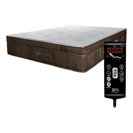 Colchão Queen 32 Cm Com Massageador Bio Cor Marrom