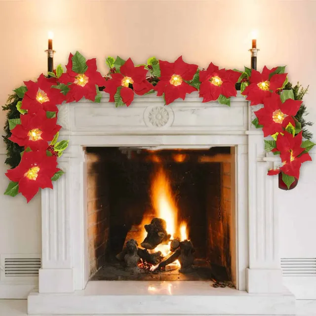 Guirnalda De Luces Rojas Para Decoración De Marco De Puerta 