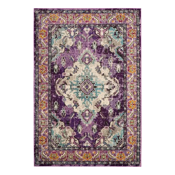 Alfombra Estilo Medallón Bohemia Resistente A Las Manchas, 9