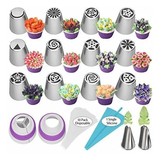 Juego De 27 Piezas De Puntas Rusas Para Hornear Accesorios P