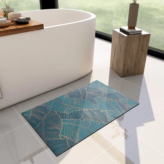 Tapete Baño Fino 24 X 16  Super Absorbente Secado