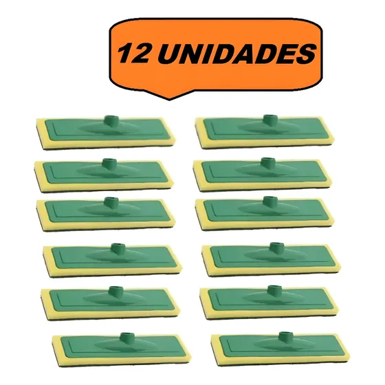 Kit 12 Rodos Abrasivo Esponja Limpa Piso Azulejo Sem Cabo.