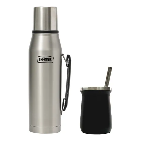 Termo Acero Inoxidable 1,3lt  + Mate + Bombilla