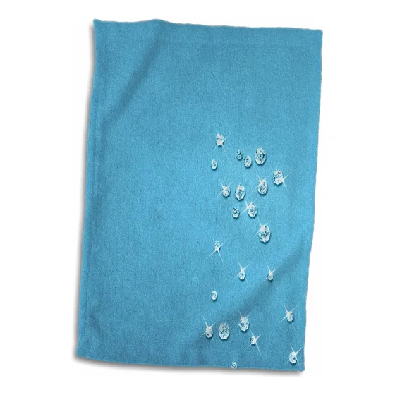 Pedreria Brillante Textura Azul Toalla