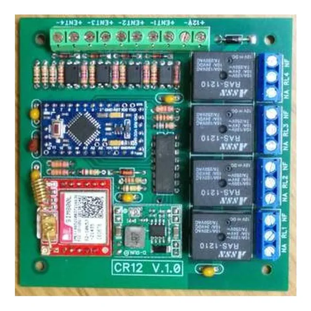 Módulo 4 Relés 4 Entradas Controle Via Celular Sms Dtmf Html