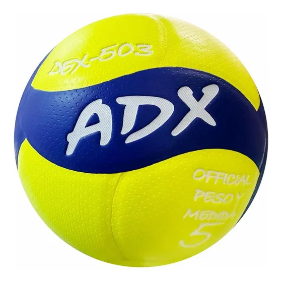 Balon Voleibol Dex-500 Adx Laminado Peso Y Medida Color Amarillo/azul