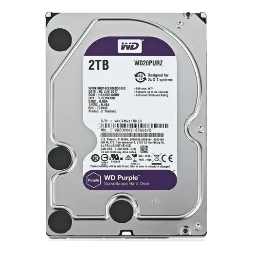 Disco Duro Western Digital Wd 2tb Sata 3.5 Purple Dvr Nuevo