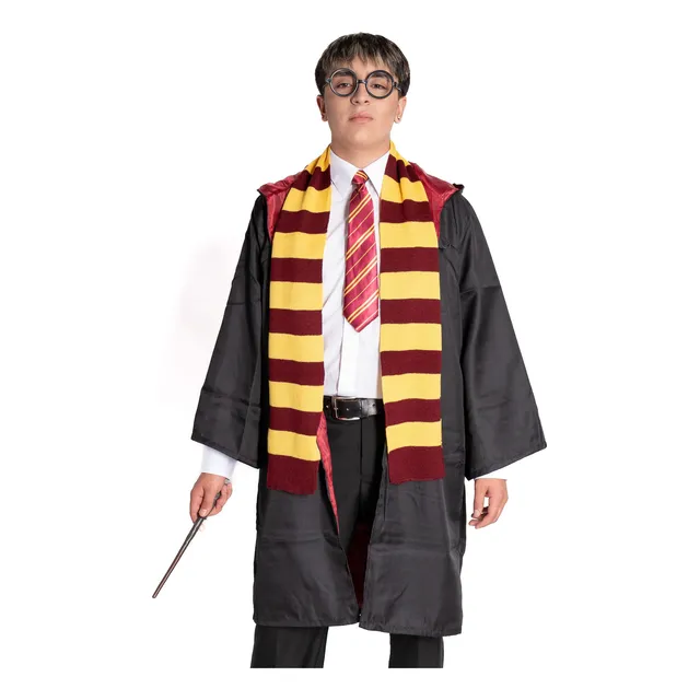 Disfraz Mago Incluye Varita Magica Corbata Capa Bufanda Y Lentes